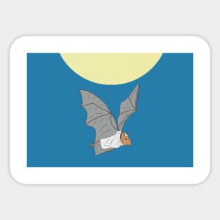 Bat in the night sky Sticker